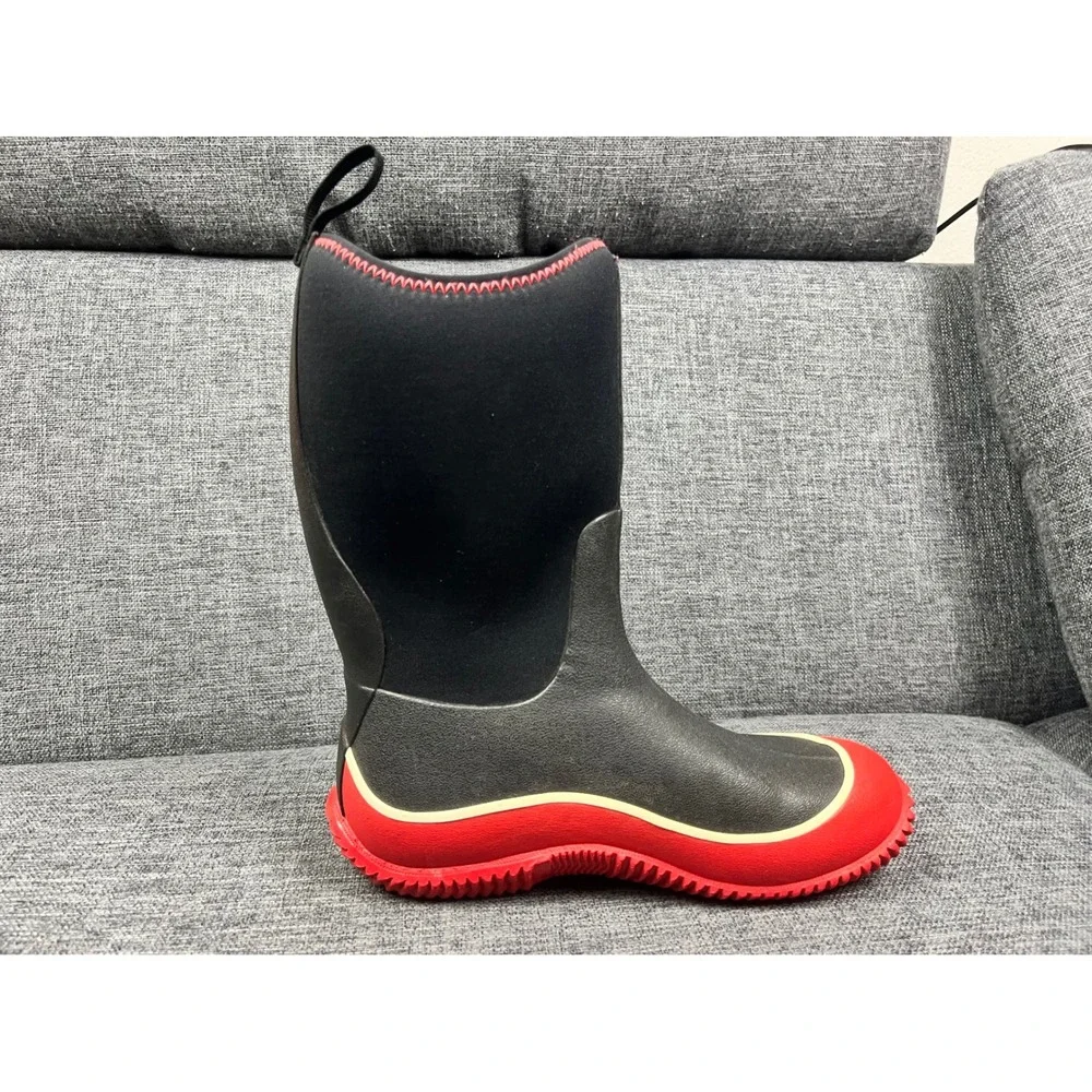 The Original Muck Boot Company Hale Kids Size 6 Black Red Waterproof Boots